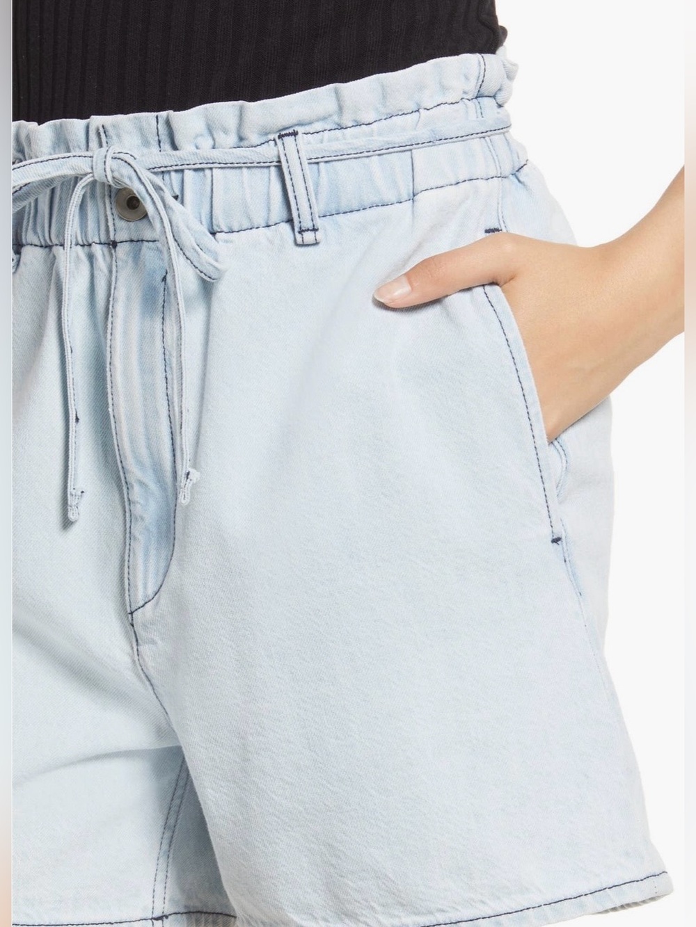 NWT rag & bone Cotton & Linen Denim Shorts Size 24 🦋🦋🦋